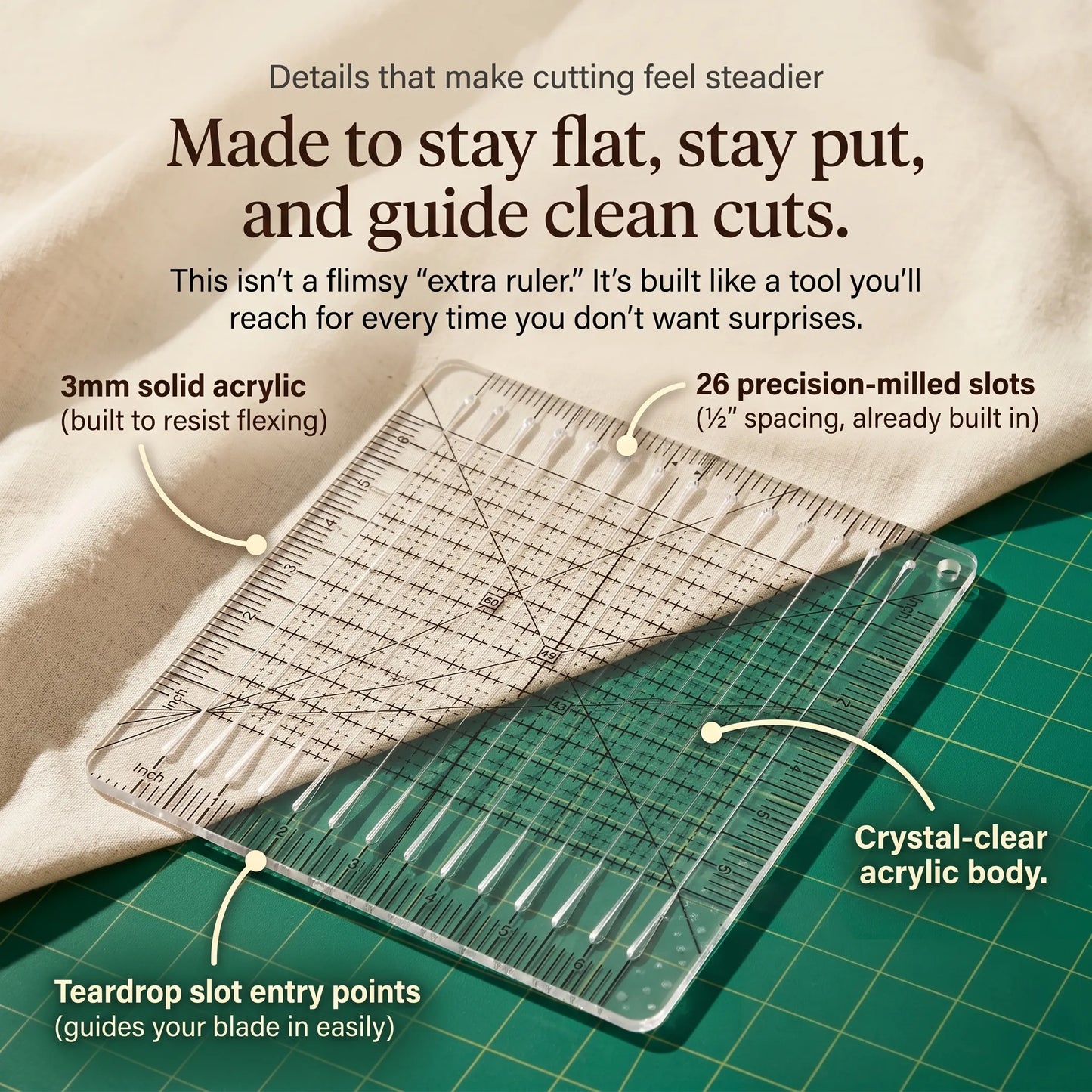 SlotPro™ Precision Quilting Ruler