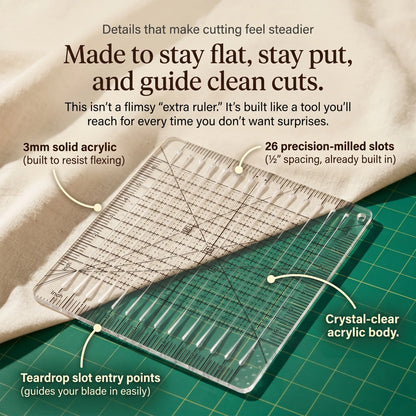 SlotPro™ Precision Quilting Ruler