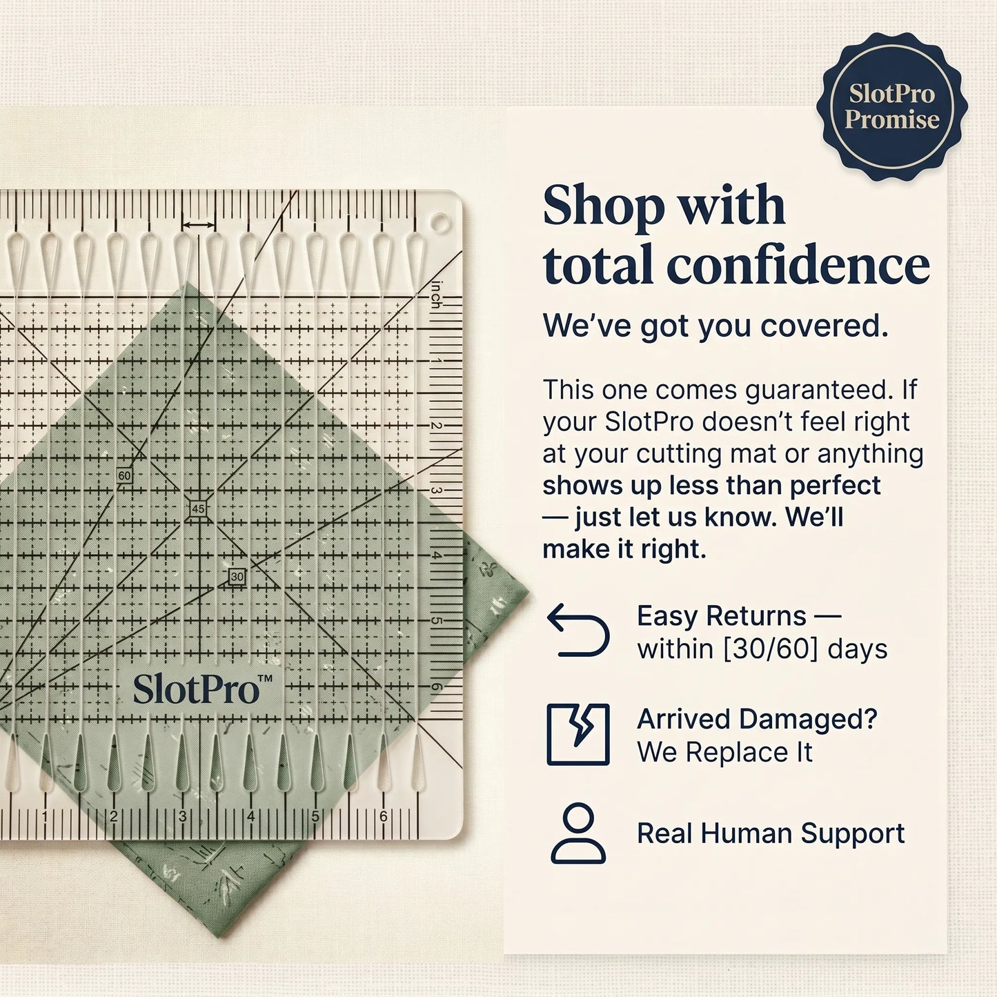 SlotPro™ Precision Quilting Ruler